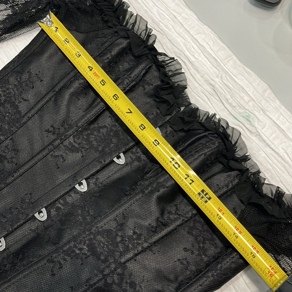 Corset‎ skirt laceGothic black asymmetrical skirt women’s large - Picture 8 of 10